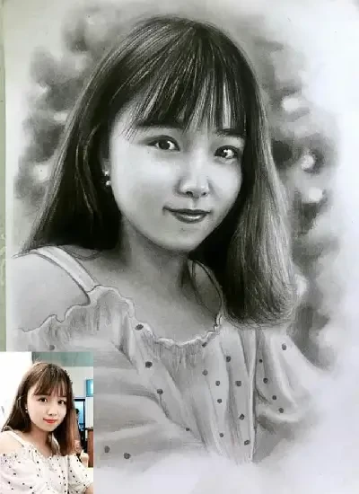 korea girl charcoal